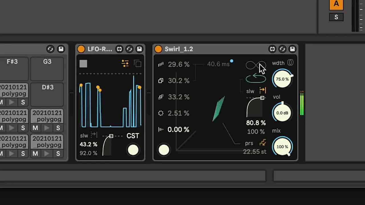 Effortless Motion (ambient) - Cyclical movement in pitch by offsetting  random sampler with an LFO